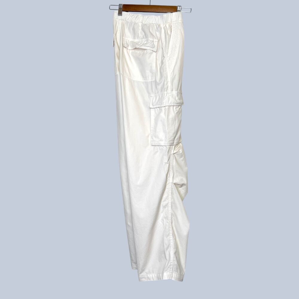 Talentless Cargo Pant Drawstring Wide Leg in Cream Casual Streetwear Women Small - Picture 4 of 16